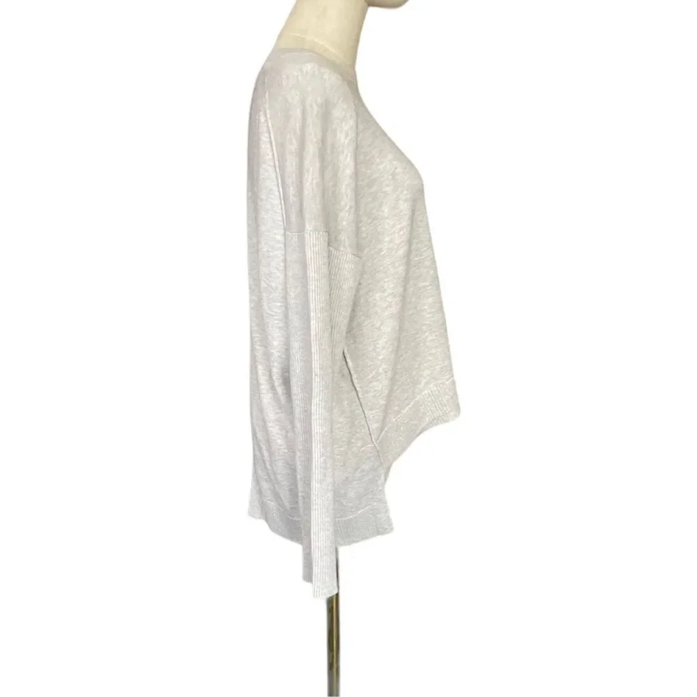 Athleta Highland Crossback Sweater Heather Grey Silk Blend Sz Medium     - Picture 7 of 12